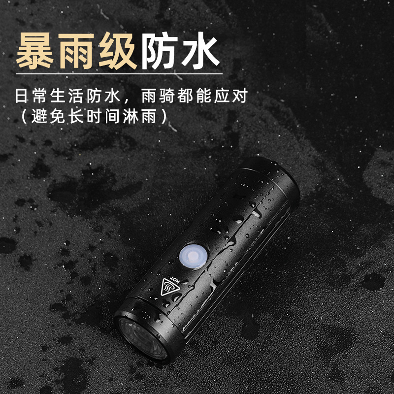 T6 high-brightness usb charging bicycle headlight, mountain bicycle light, high-intensity bike details Picture