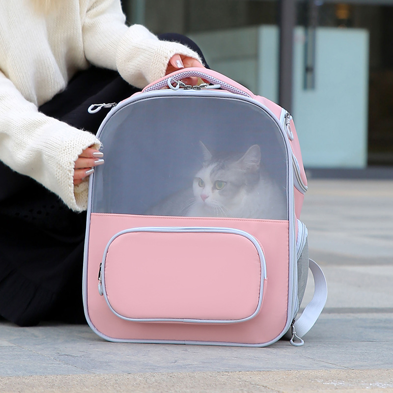 Pet space bag, dog breathable, cat bag, large-capacity transparent backpack Specification image
