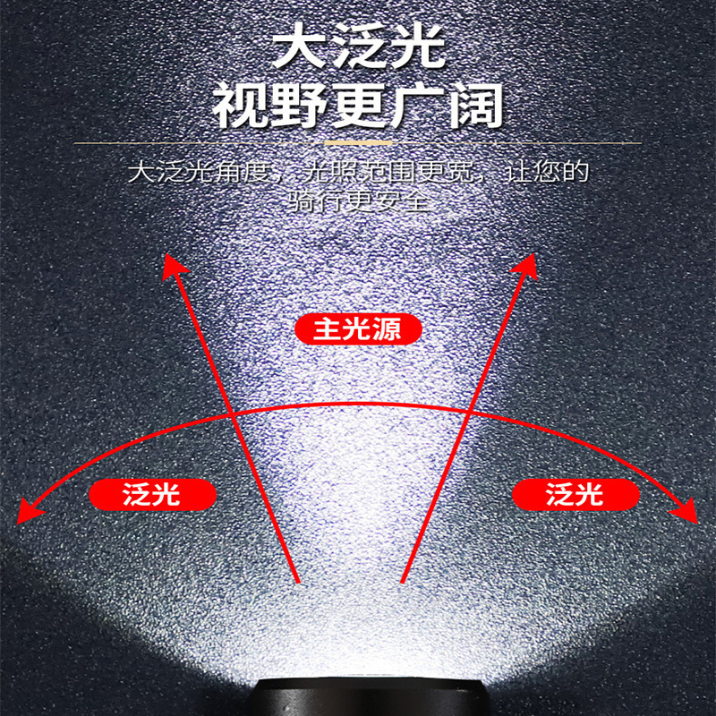 T6 high-brightness usb charging bicycle headlight, mountain bicycle light, high-intensity bike Specification image