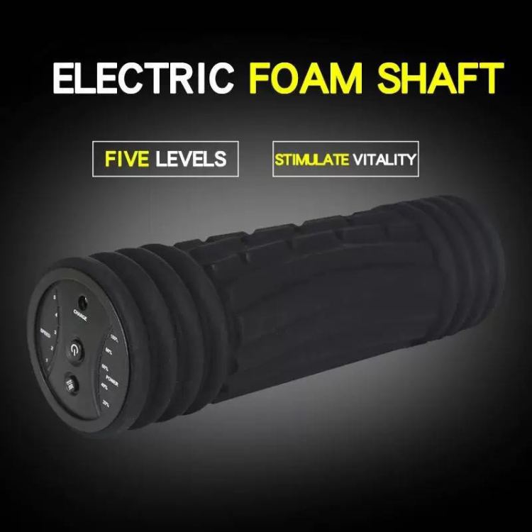 电动泡沫轴肌肉放松狼牙棒滚轴轮按摩健身器材练腿神器琅琊瑜伽柱