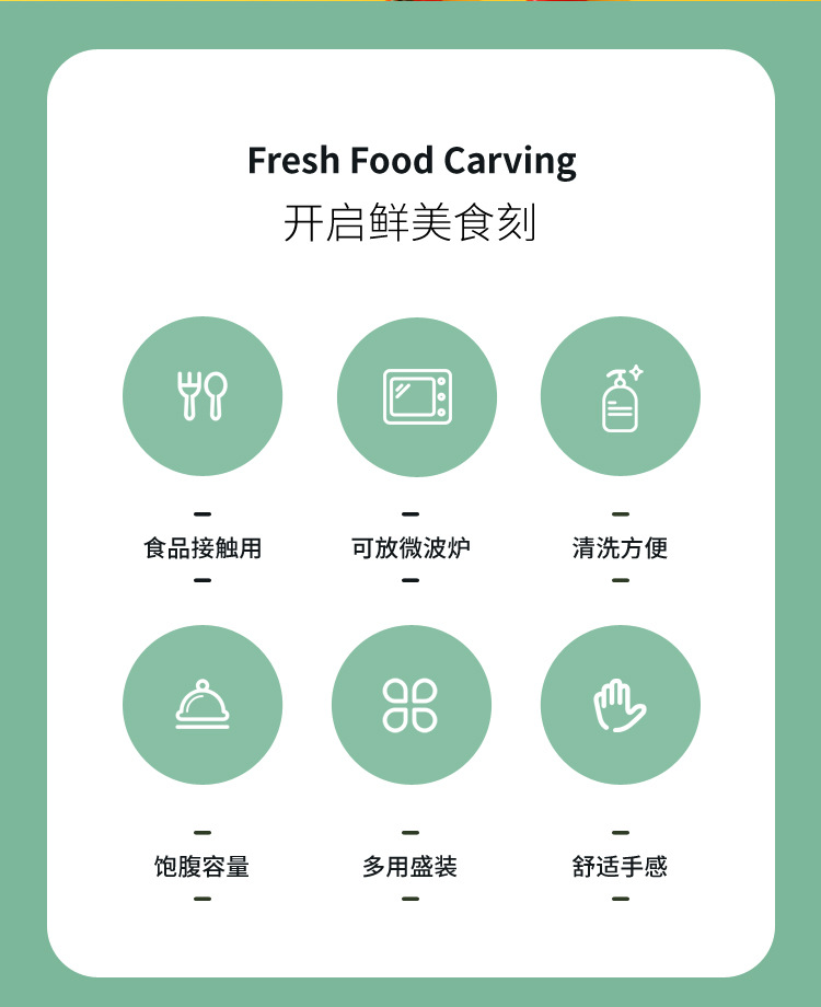 A four-compartment plastic lunch box that can be used in a microwave oven pic 2