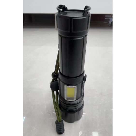 Rechargeable telescopic zoom flashlight usb multi-functional outdoor long-range emergency flashlight Item Picture