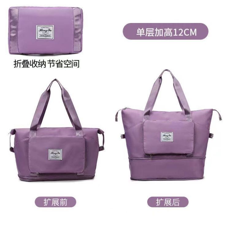 Foldable travel bag for women's short trips with large capacity