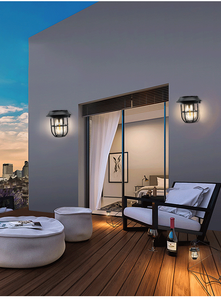 Solar camping lights, wall-mounted ambient lights, outdoor solar garden lights pic 6