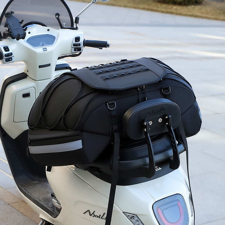 长途摩旅/城市通勤扩展摩托车尾包摩旅大容量后座包加厚骑行包详情8