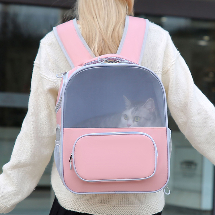 Pet space bag, dog breathable, cat bag, large-capacity transparent backpack pic 20