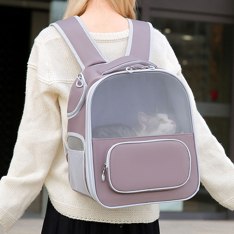 Pet space bag, dog breathable, cat bag, large-capacity transparent backpack pic 23