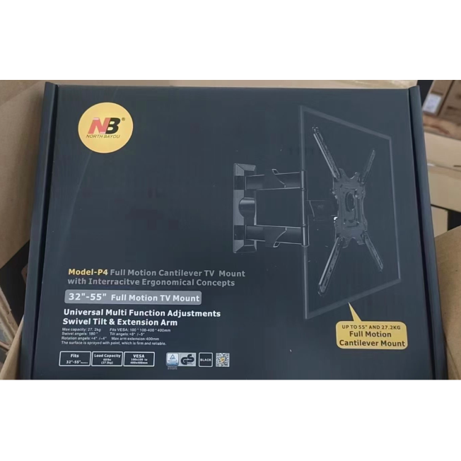 NB P5 TV Stand 757-L400 is suitable for wholesale of 32-75 inch rotating telescopic monitor stands