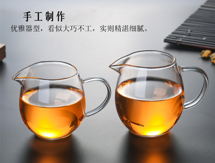 Factory wholesale thickened heat-resistant glass fair cups, transparent tea dispensers, large tea sea and tea ceremony accessories, customized LOGO pic 14
