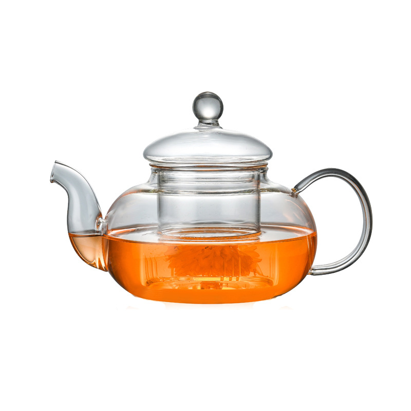 High borosilicate heat-resistant glass teapot set, household transparent filtering Gongfu tea set, custom LOGO, one-piece consignment Specification image