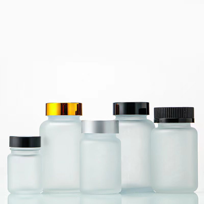 100ml health supplement bottle, lozenge capsule bottle, transparent glass medicine bottle, frosted powder medicine bottle, wolfberry and Cordyceps sinensis packaging bottle