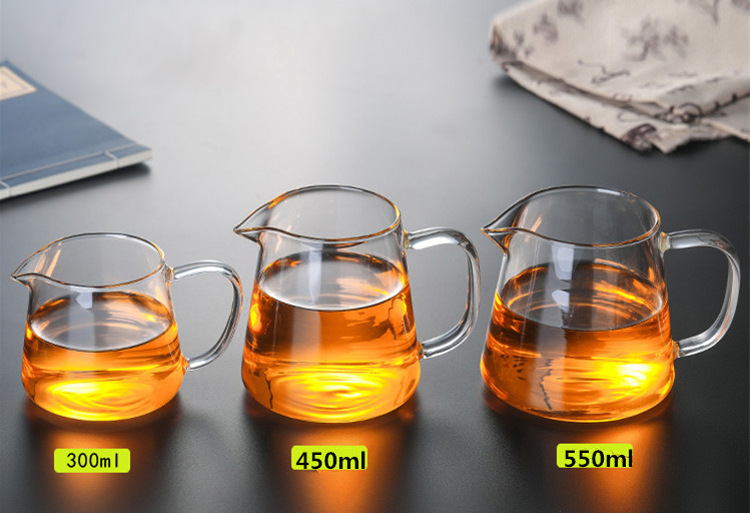 Factory wholesale thickened heat-resistant glass fair cups, transparent tea dispensers, large tea sea and tea ceremony accessories, customized LOGO pic 12