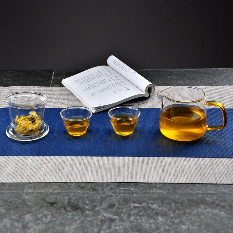 批发耐热玻璃快客杯 旅行功夫茶具 一壶二杯便携泡茶杯一件代发