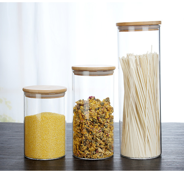 Factory direct supply of high borosilicate glass sealed jars, kitchen moisture-proof storage bottles, tea, dried fruits and coarse grains storage jars pic 13