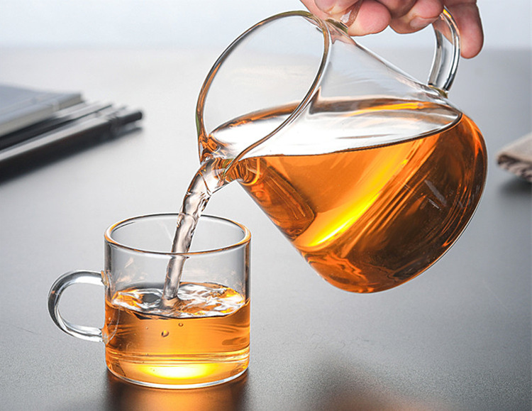 Factory wholesale thickened heat-resistant glass fair cups, transparent tea dispensers, large tea sea and tea ceremony accessories, customized LOGO pic 7