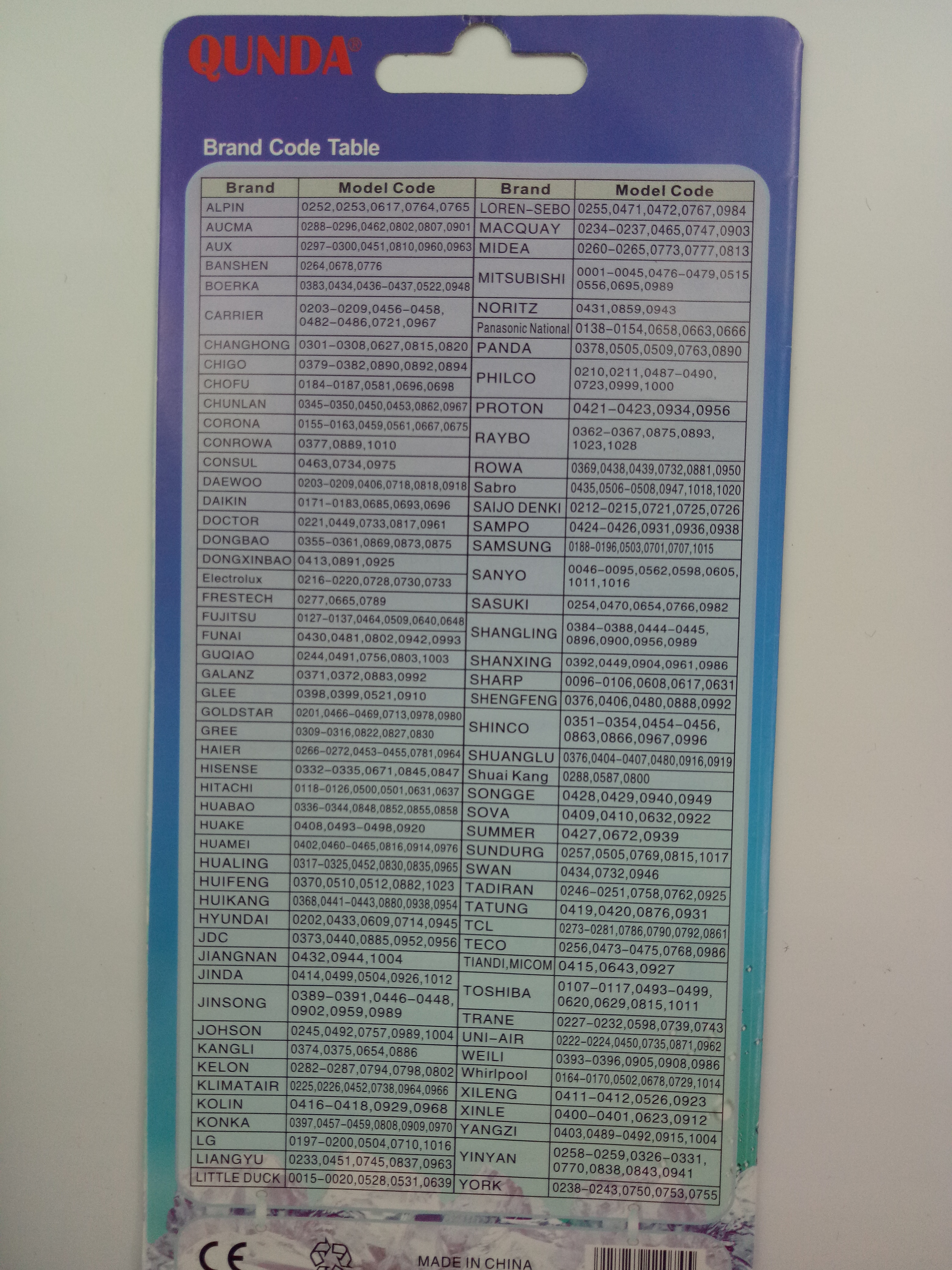 The best-selling universal air conditioner remote control KT-1000 is sold directly by the manufacturer Specification image