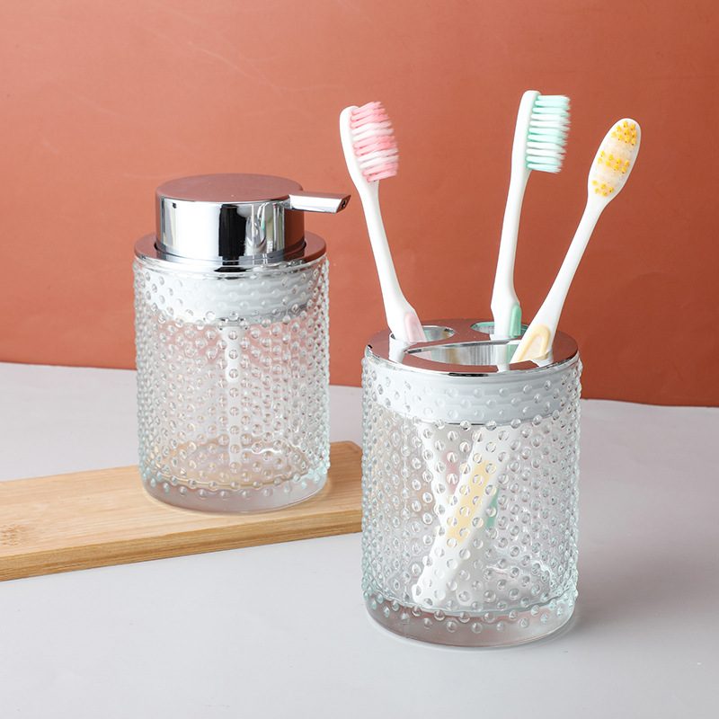 北欧ins风酒店民宿玻璃洗手液分装瓶化妆品按压式乳液沐浴露瓶