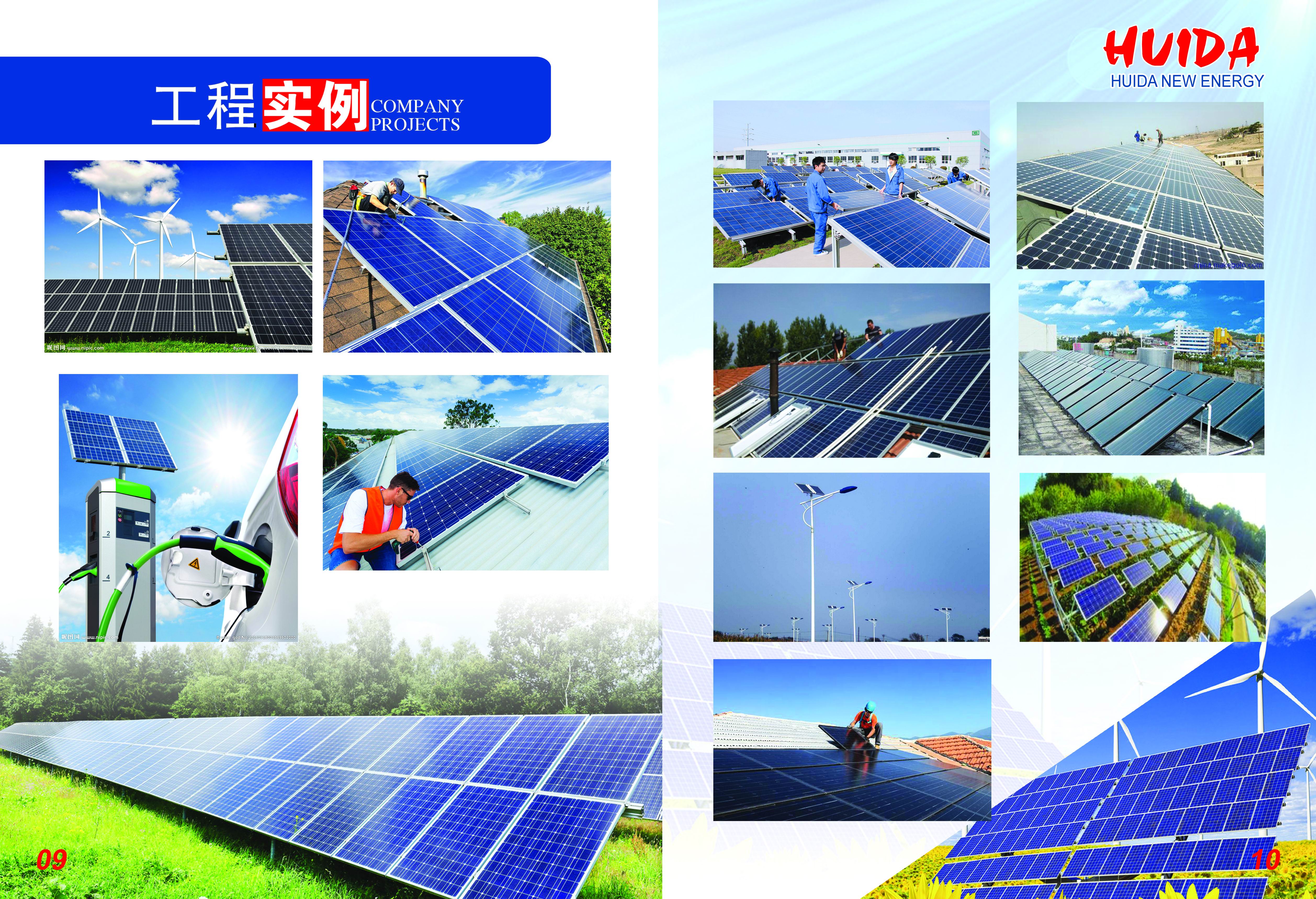 100W多晶太阳能电池板 光伏发电板 太阳能板 太阳能组件细节图