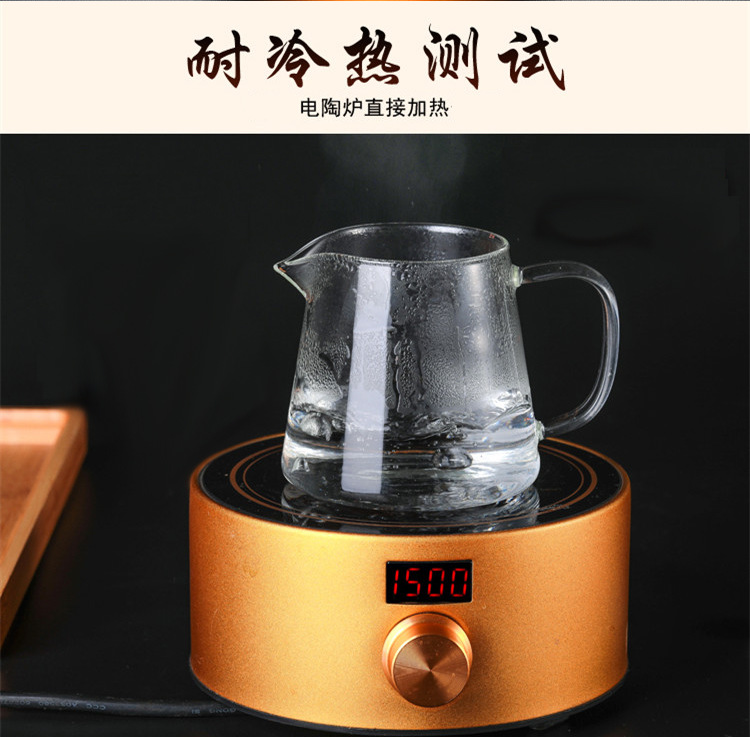 Factory wholesale thickened heat-resistant glass fair cups, transparent tea dispensers, large tea sea and tea ceremony accessories, customized LOGO pic 3
