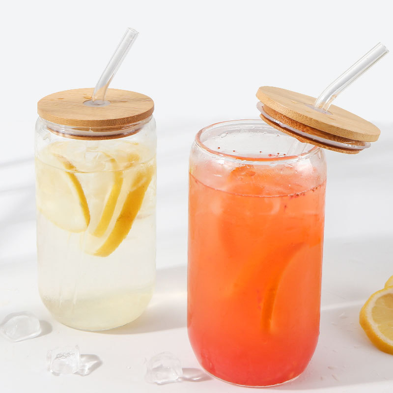 High borosilicate cola cups, cold drink cups, aluminum cans, juice drink cups, household glass water cups, office tea brewing cups details Picture