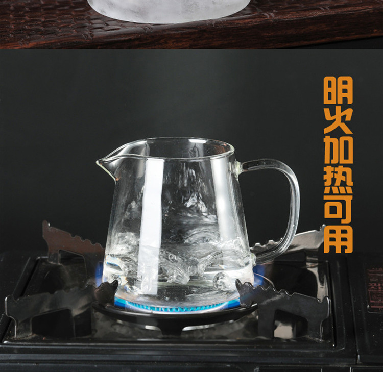Factory wholesale thickened heat-resistant glass fair cups, transparent tea dispensers, large tea sea and tea ceremony accessories, customized LOGO pic 5