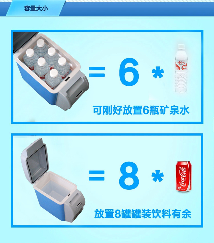 7.5-liter car refrigerator, a mini portable car cold and hot box for both home and car use pic 8