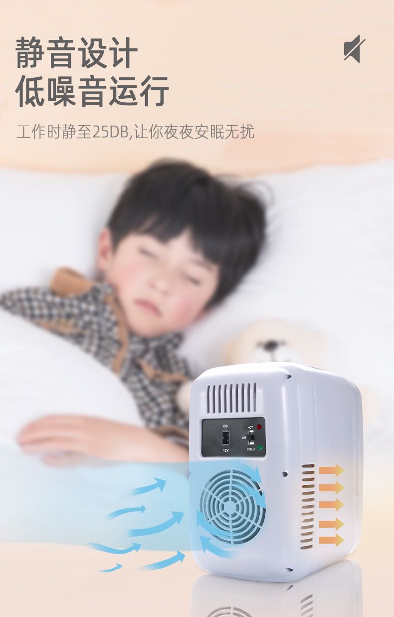 8L portable car refrigerator for both home and car use, small heating and cooling box pic 2