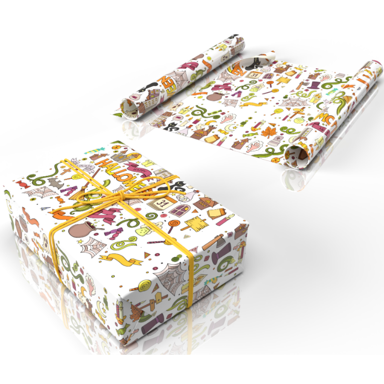 万圣节包装纸节日包装纸