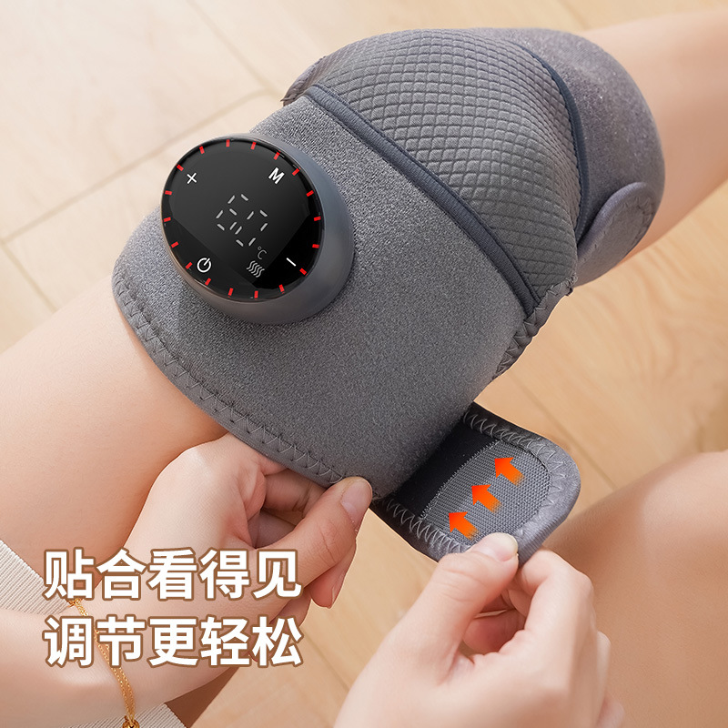 热卖新款发热按摩护膝关节热敷保暖按摩肩膝肘无线按摩便携式发热