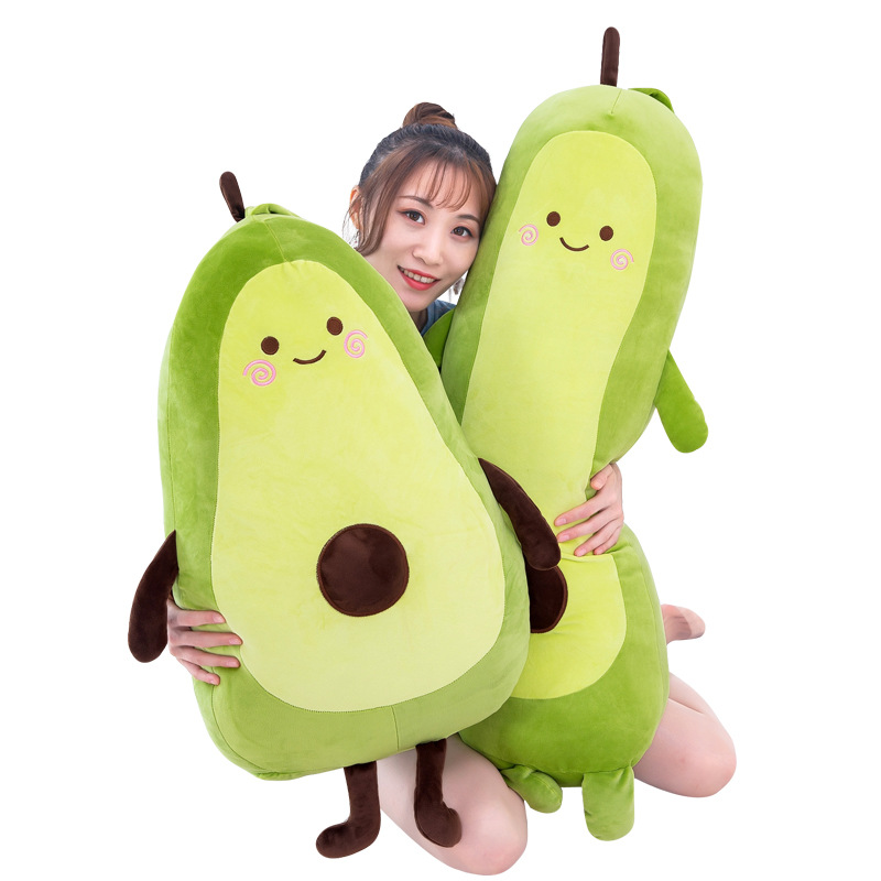 Avocado long strip throw pillow, plush toy, large doll, sleeping leg pinch doll, soft and cute doll for soothing kids wholesale Application Scenario