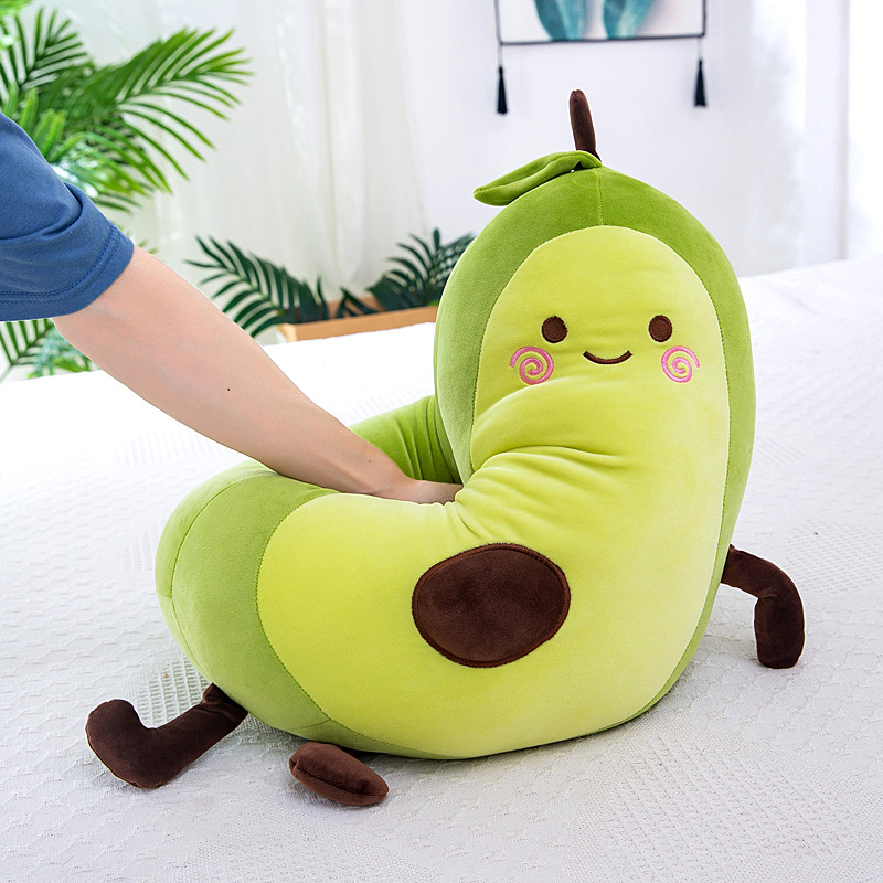 Avocado long strip throw pillow, plush toy, large doll, sleeping leg pinch doll, soft and cute doll for soothing kids wholesale Specification image
