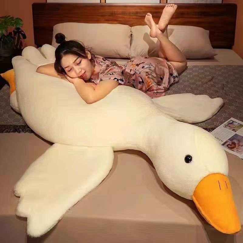 Big white goose, plush toy doll, big doll, cute girl, sleeping pillow, children's birthday Specification image