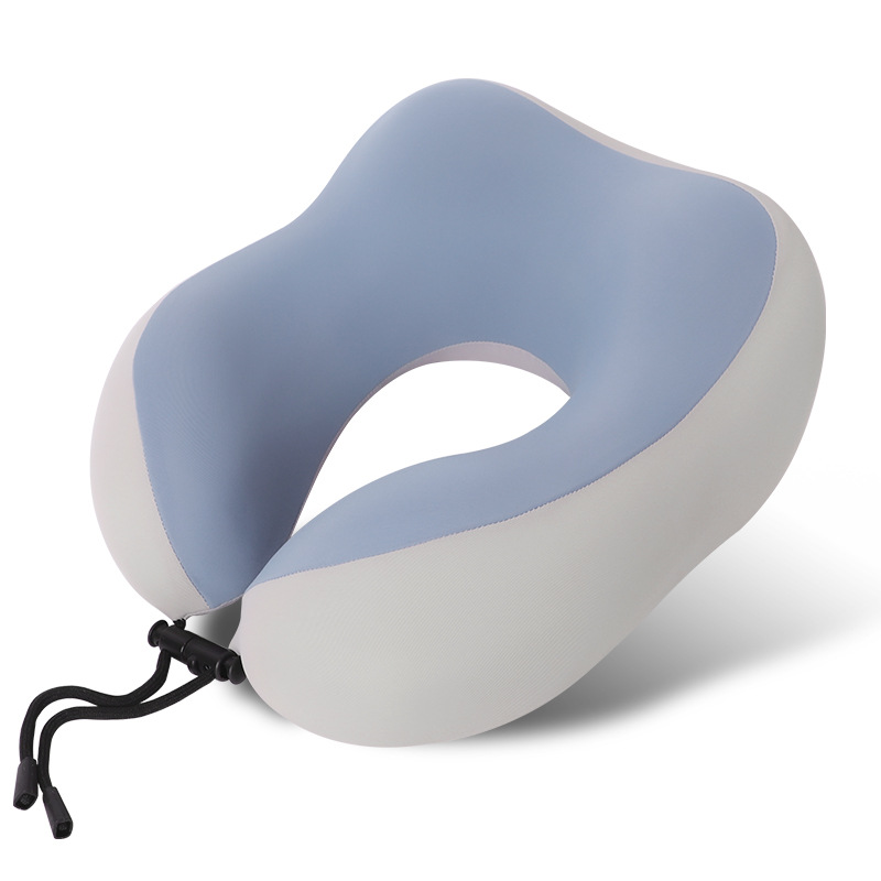 Ice silk U-shaped pillow, memory foam, portable travel, car and plane pillow, simple solid color, refreshing and cool neck pillow Item Picture