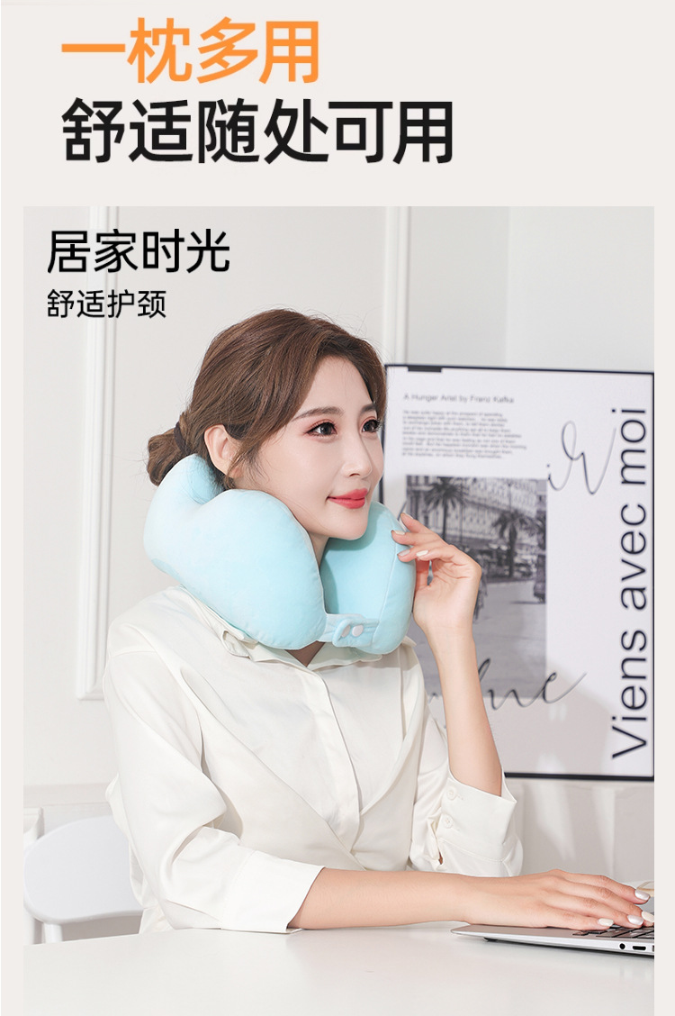 代发-跨境批发记忆棉u型枕办公室睡觉神器护颈枕飞机汽车颈椎靠枕详情2