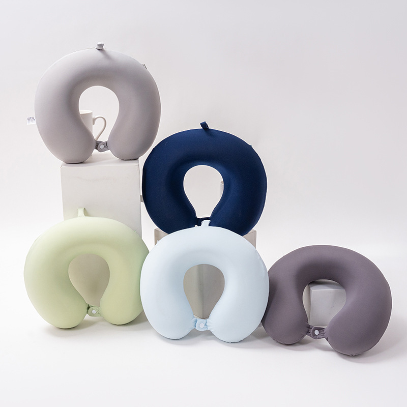 凉感冰丝u型枕夏护颈可拆洗颈椎记忆棉脖枕u形枕头脖子车用睡枕