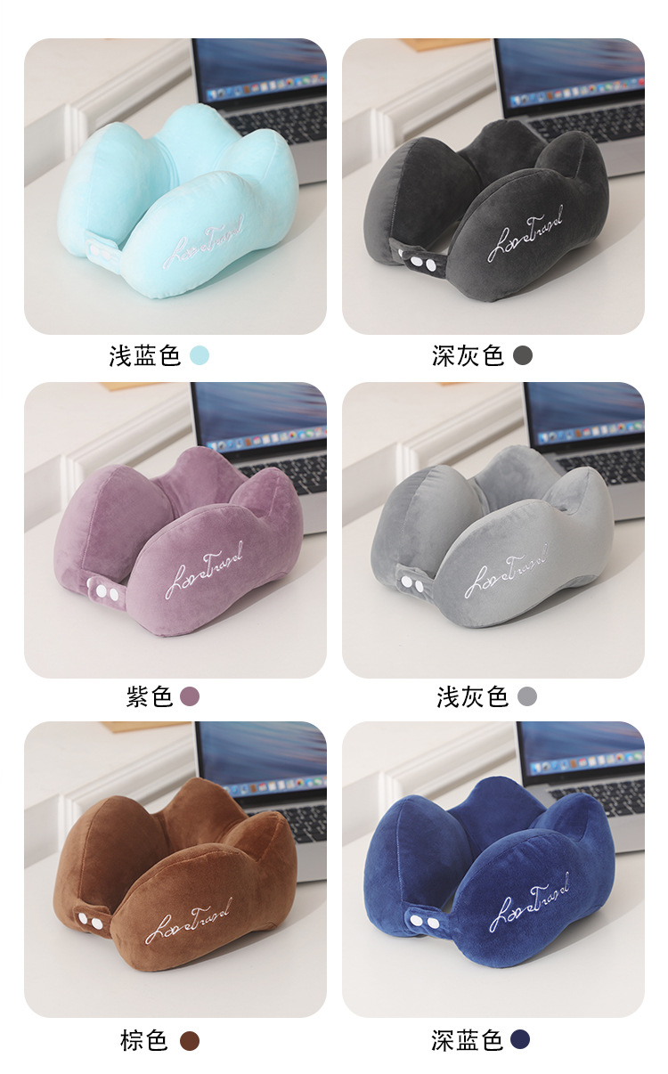 代发-跨境批发记忆棉u型枕办公室睡觉神器护颈枕飞机汽车颈椎靠枕详情11