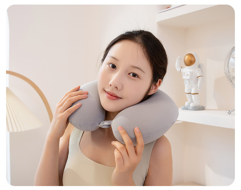 凉感冰丝u型枕夏护颈可拆洗颈椎记忆棉脖枕u形枕头脖子车用睡枕详情22