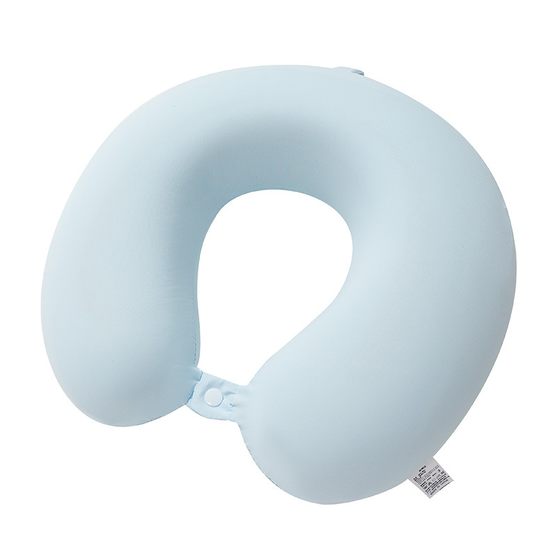 凉感冰丝u型枕夏护颈可拆洗颈椎记忆棉脖枕u形枕头脖子车用睡枕详情图4