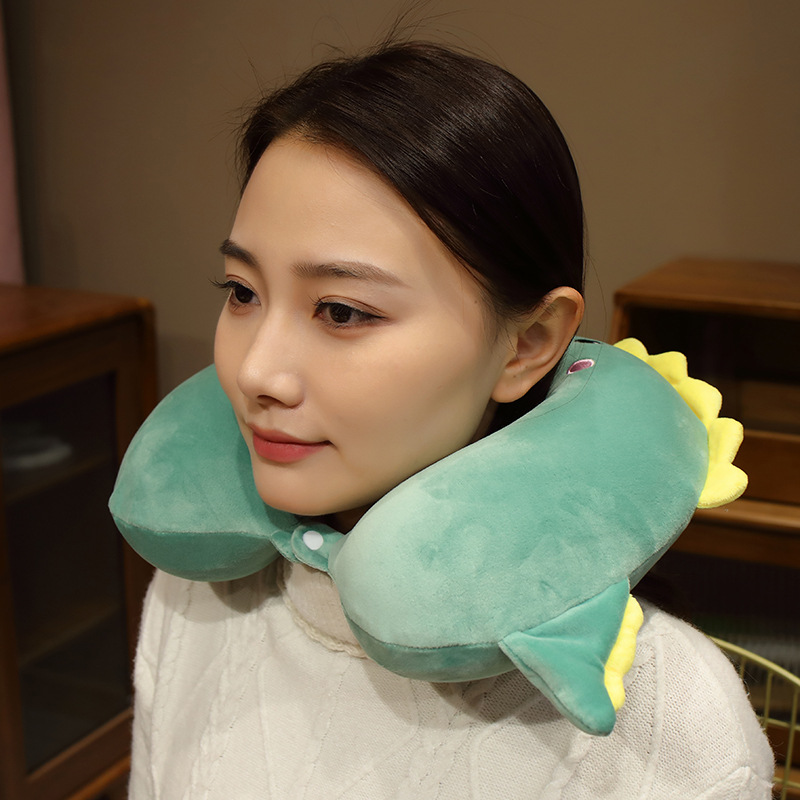 U-shaped neck pillow, detachable and washable cervical memory foam neck pillow, U-shaped head pillow, backrest pillow, neck sleeping pillow, can be used for hair replacement