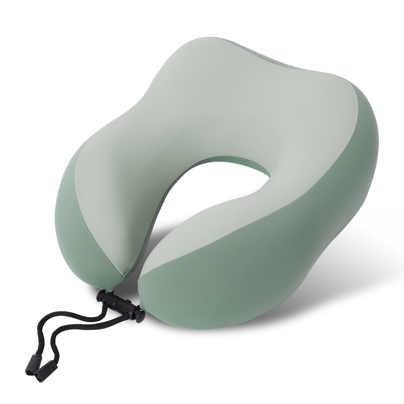 Ice silk U-shaped pillow, memory foam, portable travel, car and plane pillow, simple solid color, refreshing and cool neck pillow Specification image