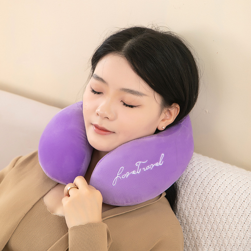 U型枕飞机颈椎护颈枕办公室学生坐车靠枕午睡枕按摩旅行便携神器