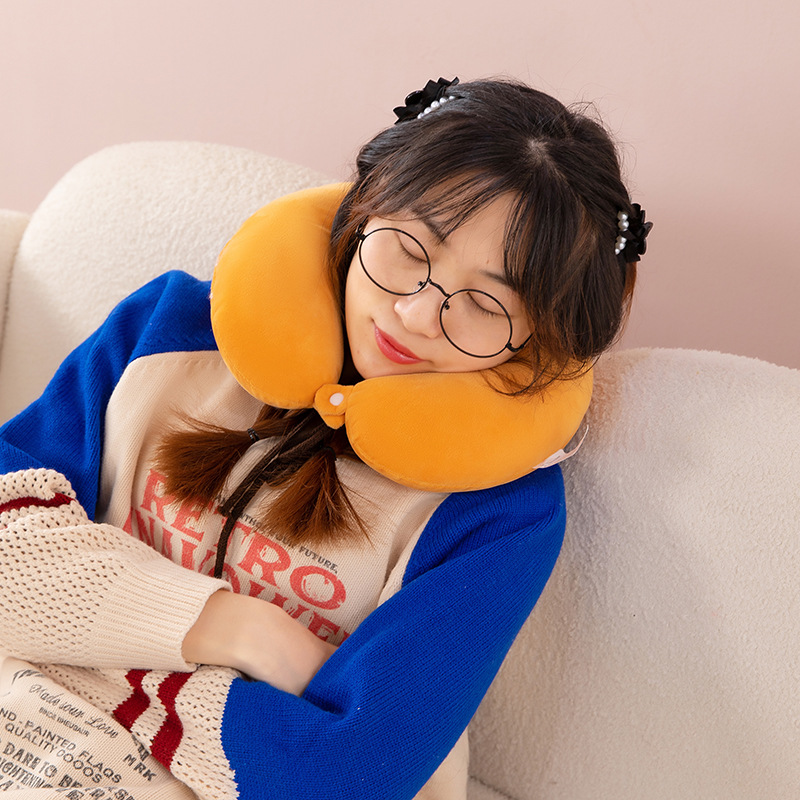 Genuine anti-counterfeiting code cartoon pp cotton U-shaped pillow, travel neck pillow, cute airplane neck pillow, Beerus series details Picture