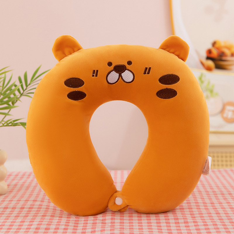Genuine anti-counterfeiting code cartoon pp cotton U-shaped pillow, travel neck pillow, cute airplane neck pillow, Beerus series Specification image