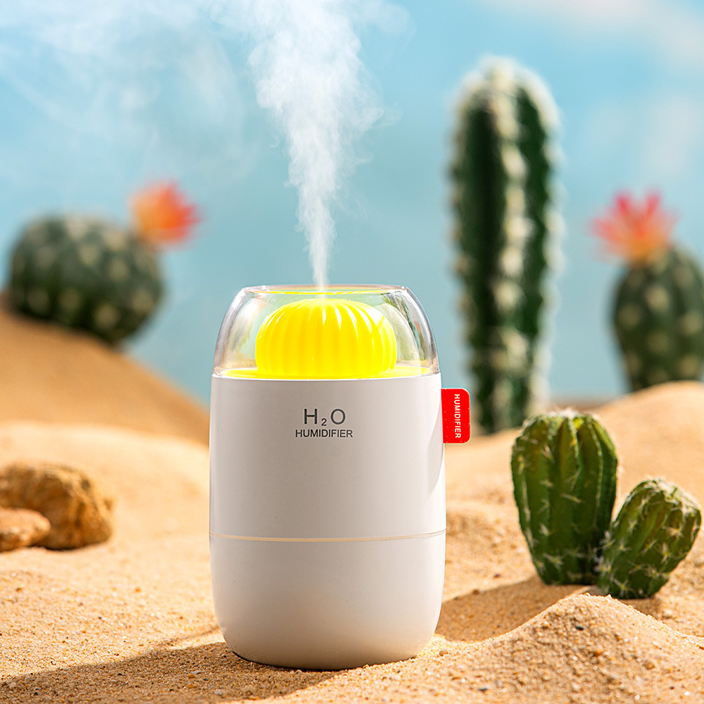 New Cactus USB aromatherapy humidifier, Mini ambient light, car desktop air purification, Water Replenishment Sprayer Specification image