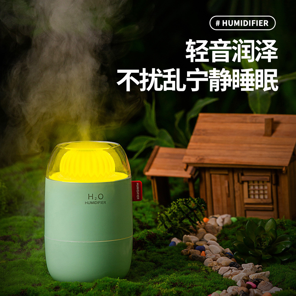 New Cactus USB aromatherapy humidifier, Mini ambient light, car desktop air purification, Water Replenishment Sprayer details Picture