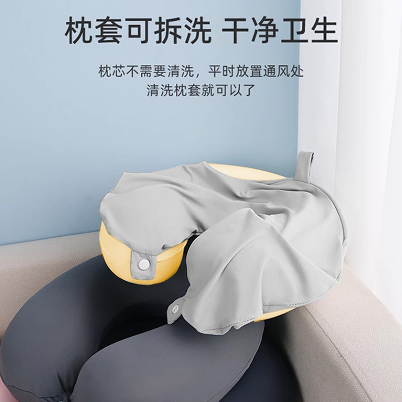 Memory foam U-shaped pillow design LOGO Travel neck pillow, driving and airplane pillow, office nap pillow U-shaped pillow