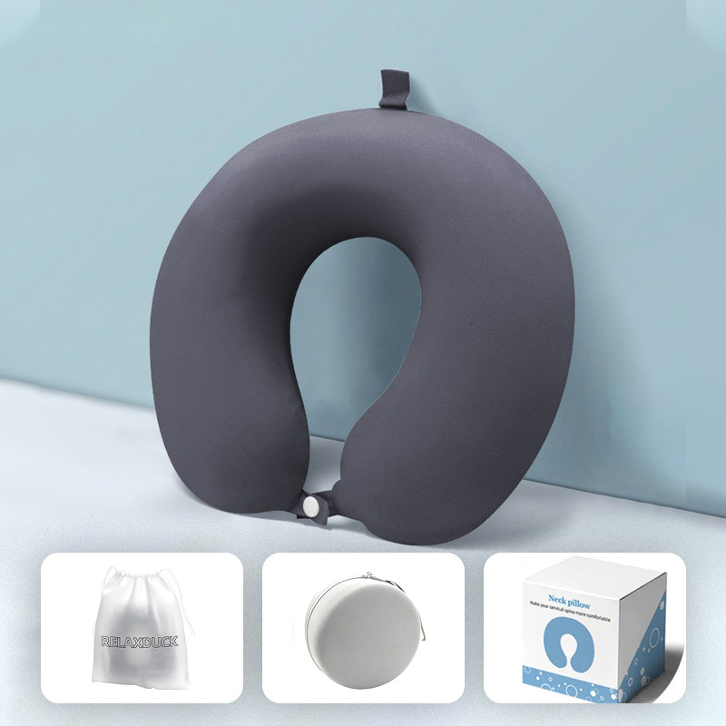 Memory foam U-shaped pillow design LOGO Travel neck pillow, driving and airplane pillow, office nap pillow U-shaped pillow Specification image