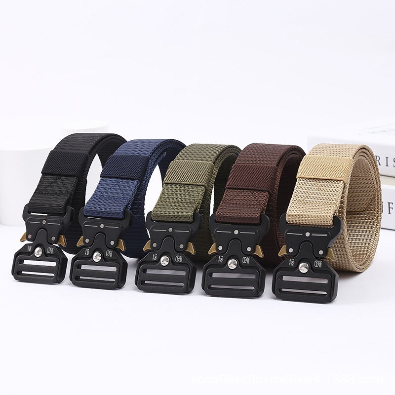 Men's cobra belt, tactical belt, outdoor nylon buckle belt, men's canvas belt, customizable length Application Scenario