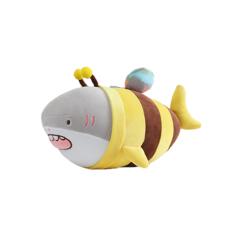 Wholesale plush toy figurines, shark bee dolls, shark toys, birthday gifts, bed dolls, cross-border Amazon Application Scenario