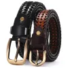 Men's leather pin buckle belt, women's belt, handcrafted couple's belt, Korean style, trendy and casual, no need for drilling Application Scenario